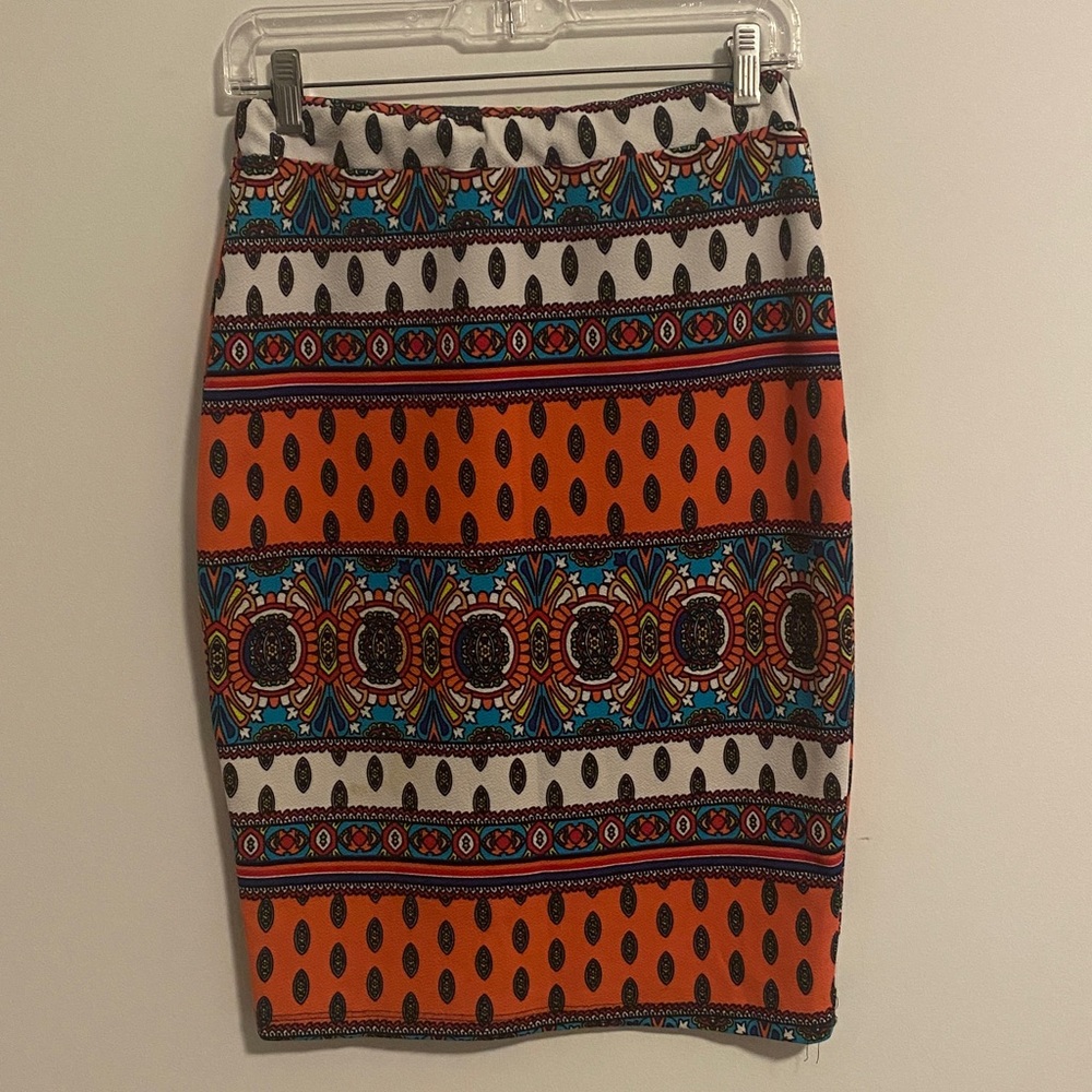 Colorful Patterned Skirt - Picture 3 of 3